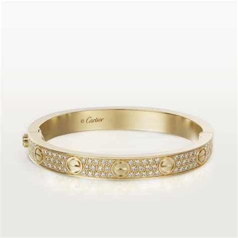 cartier diamond paved love bracelet